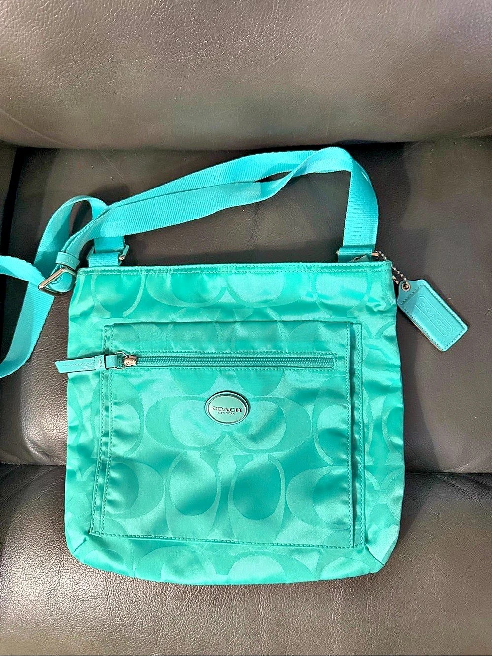 Coach Signature Swingpack Crossbody in Green